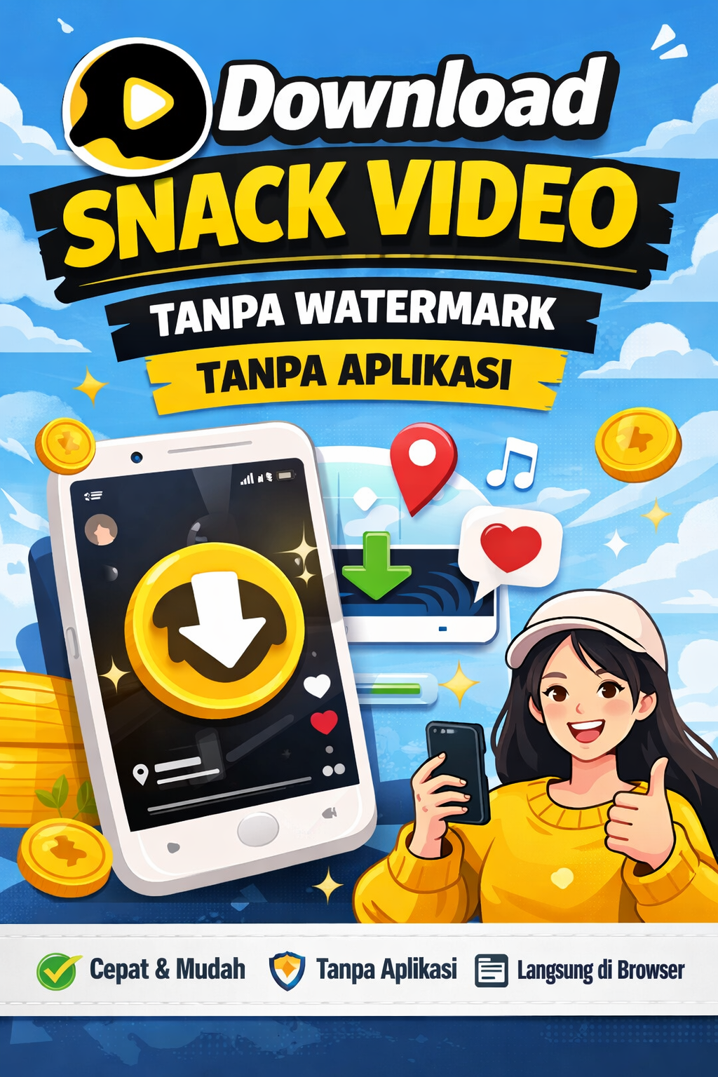 Download Snack Video Tanpa Watermark Tanpa Aplikasi (Android & iPhone)